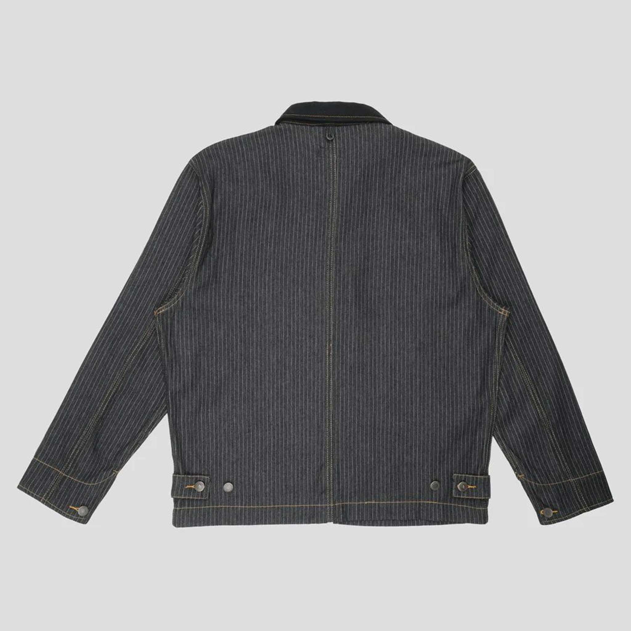 Long Con Striped Denim Packers Jacket