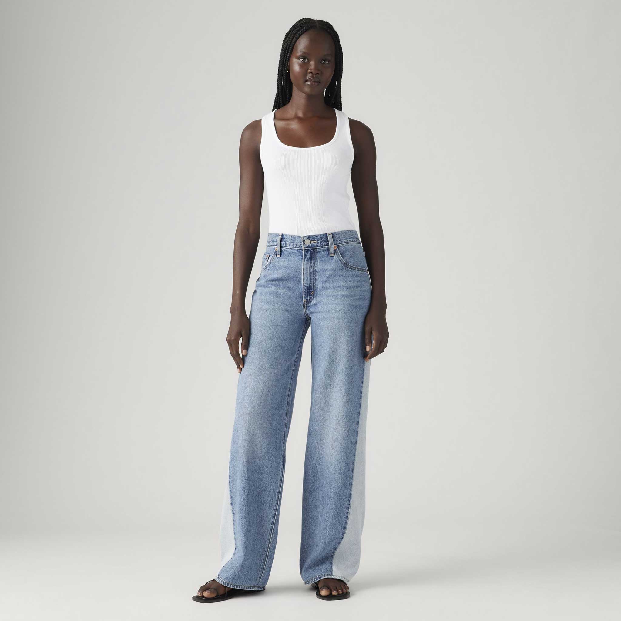 Baggy Dad Pieced Women's Jeans