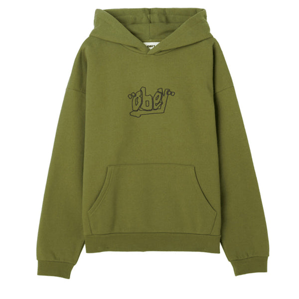 Obey Hoodies Massive Extra Heavy Hood Pullover Moss Green L