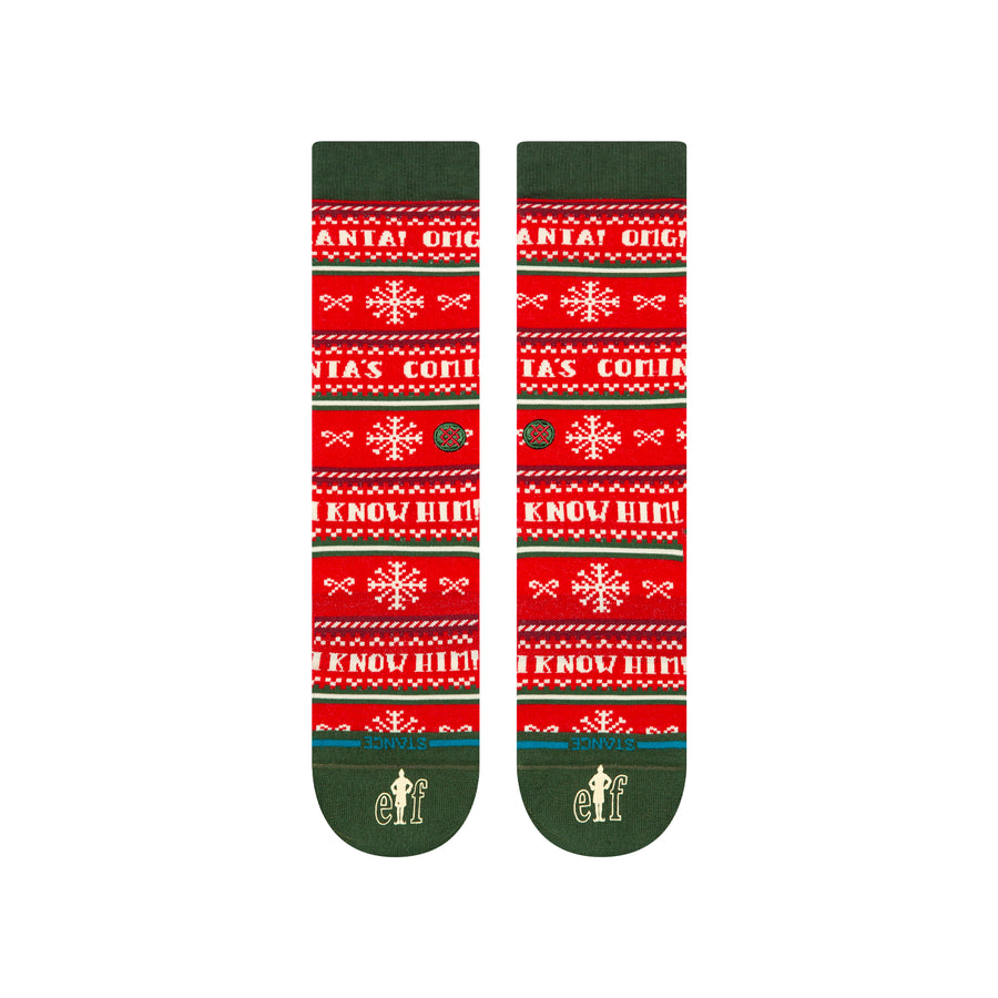 Elf I Know Him Crew Socks