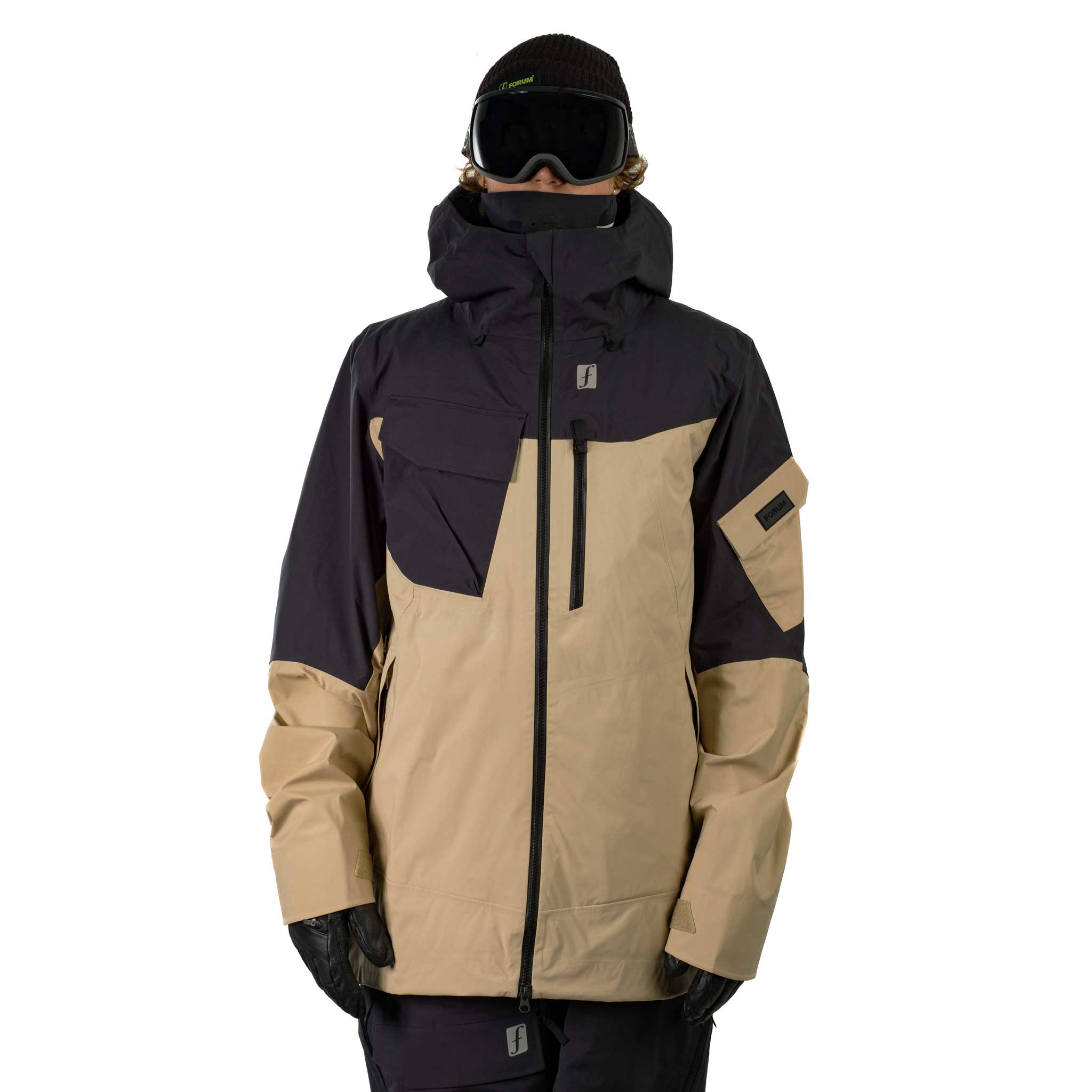 Forum Snowboard Jackets 3 Layer Backcountry Snowboard Jackets Black Desert Khaki