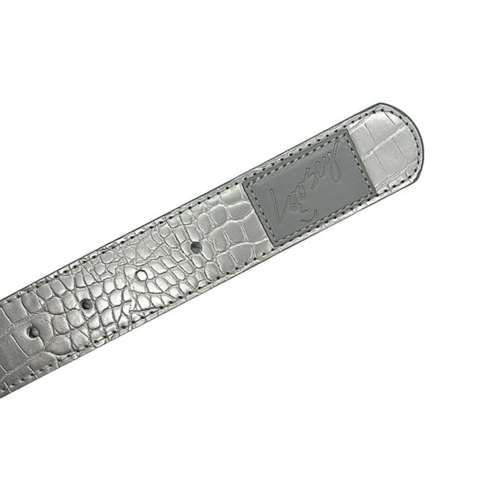 Silver Croc SkinBelt