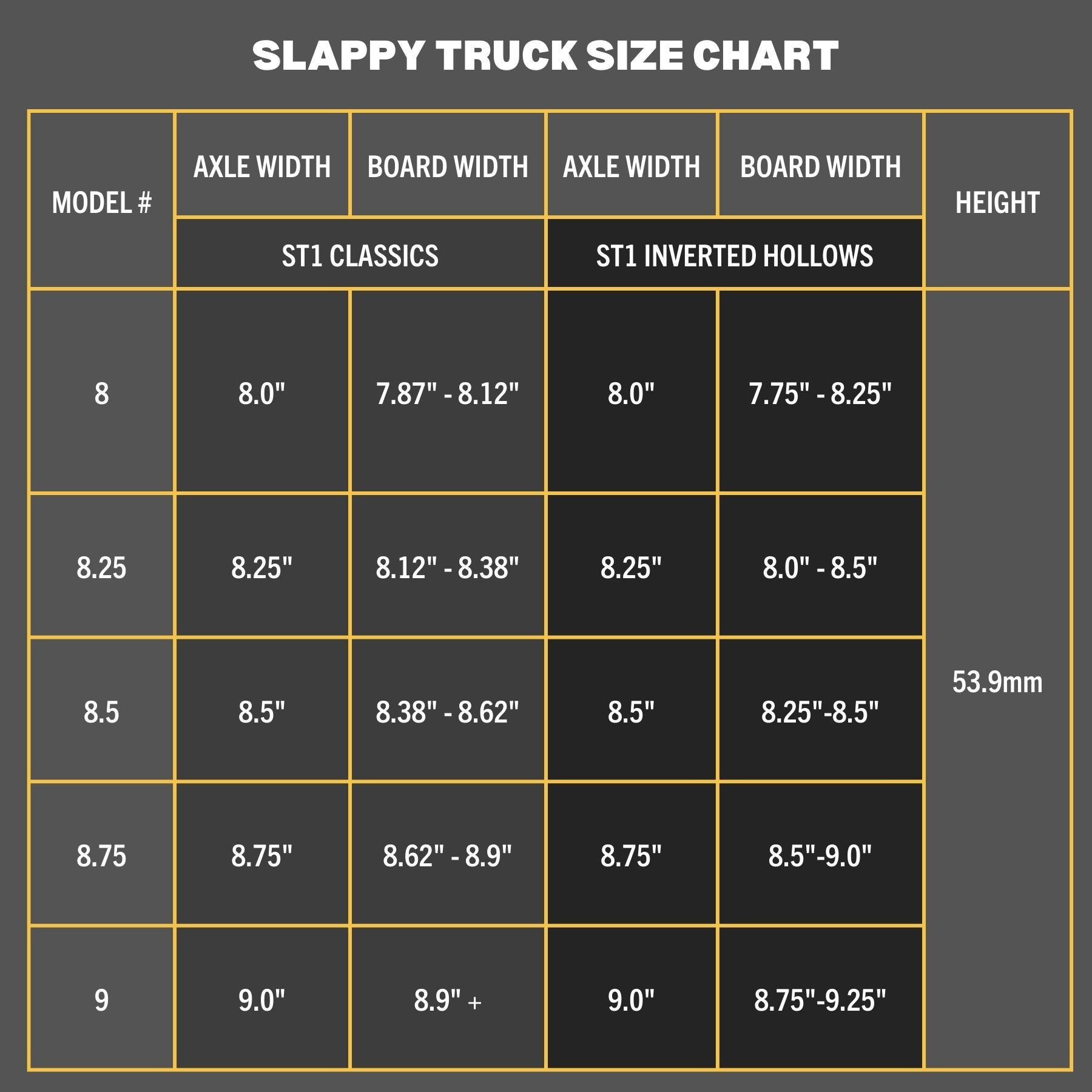 ST1 Inverted Hollow Skate Trucks