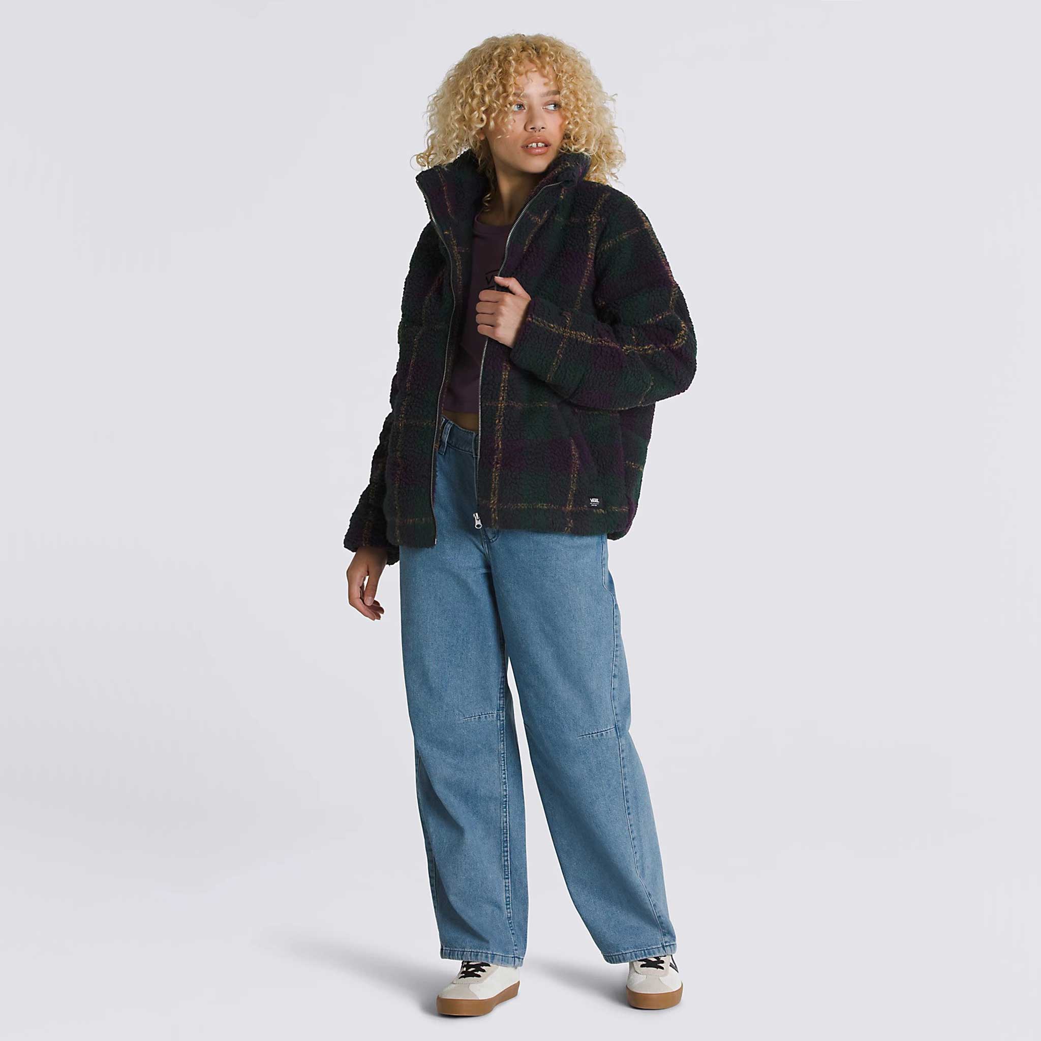 Foundry Plaid High Pile Puffer Jacket