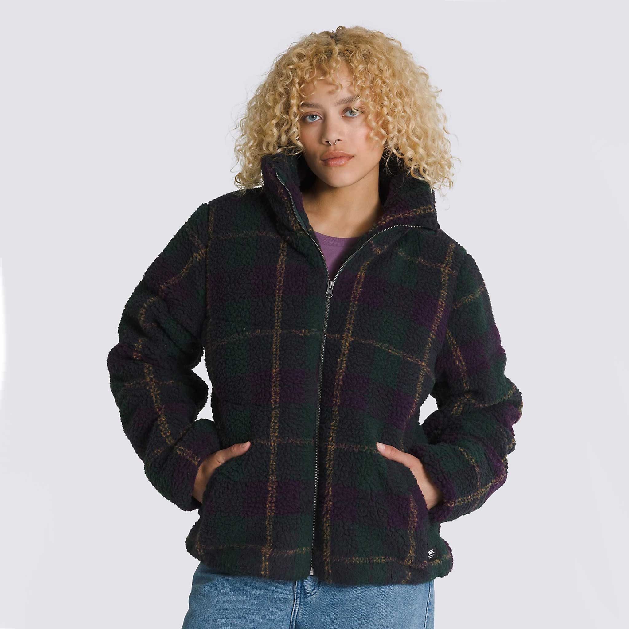 Foundry Plaid High Pile Puffer Jacket