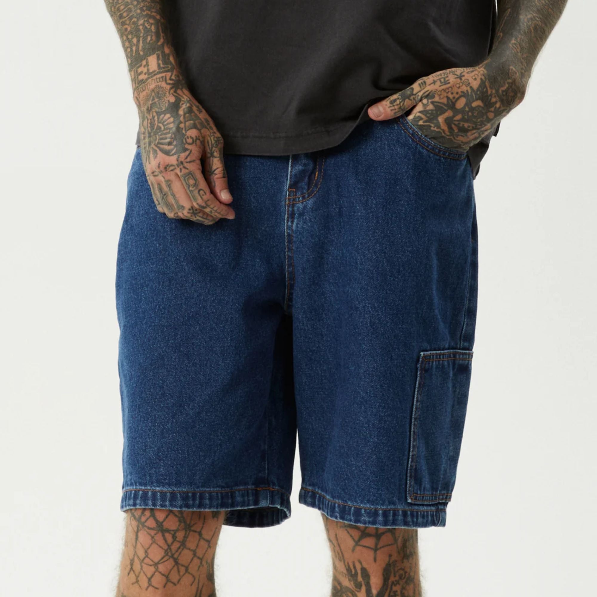 Scorched Harper Denim Baggy Carpenter Shorts