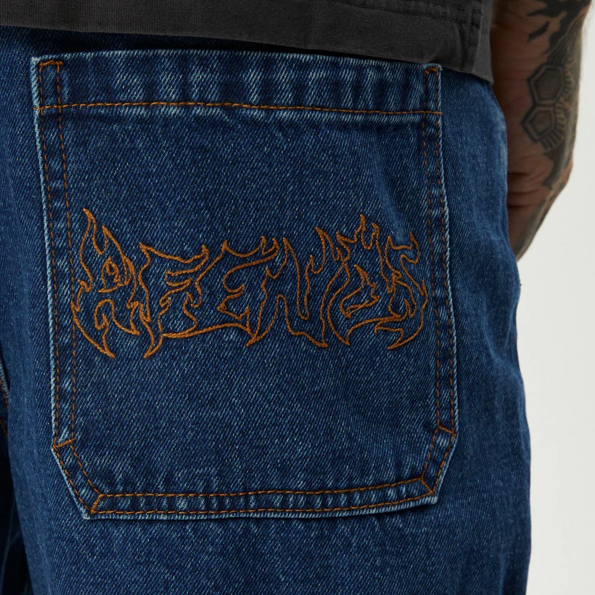 Scorched Harper Denim Baggy Carpenter Shorts