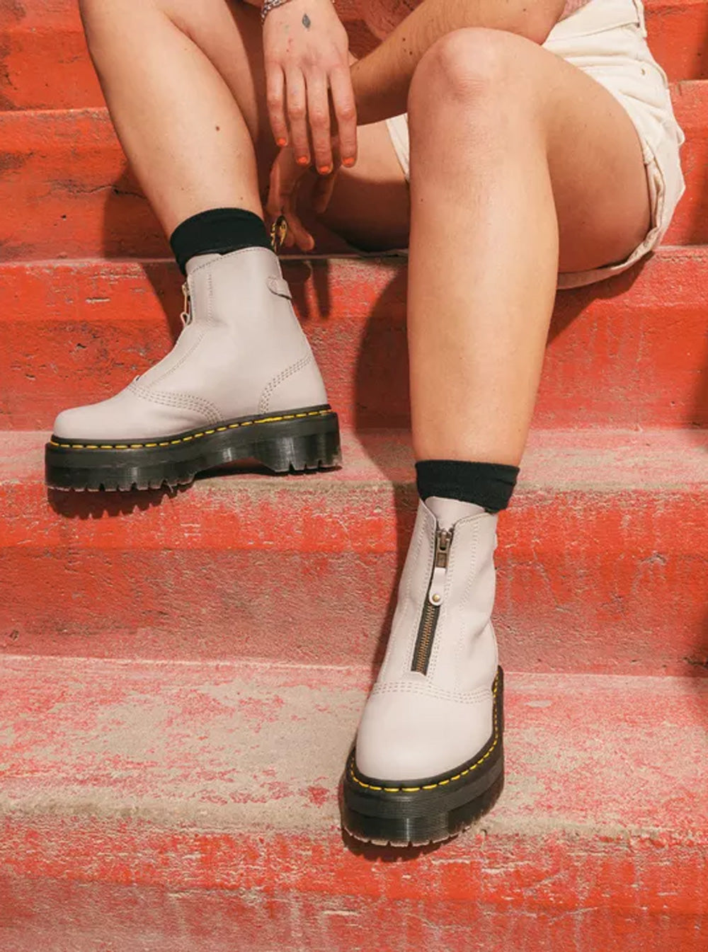 White leather platform on sale boots